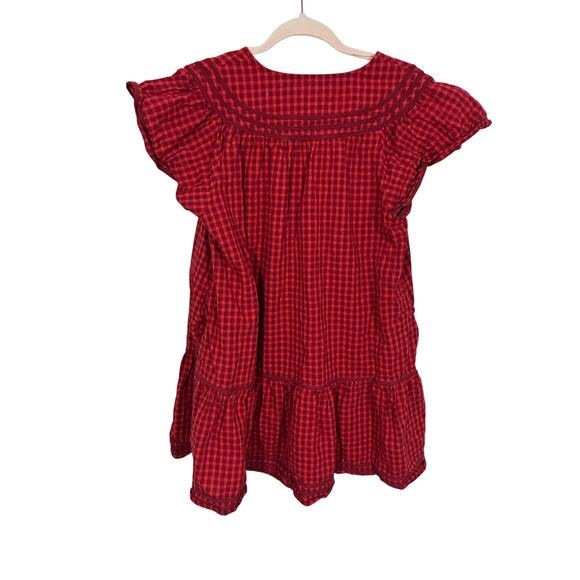 Entro Play It Cool Dress Red Gingham Southern Classy Preppy Colorful Teacher L - Picture 6 of 6